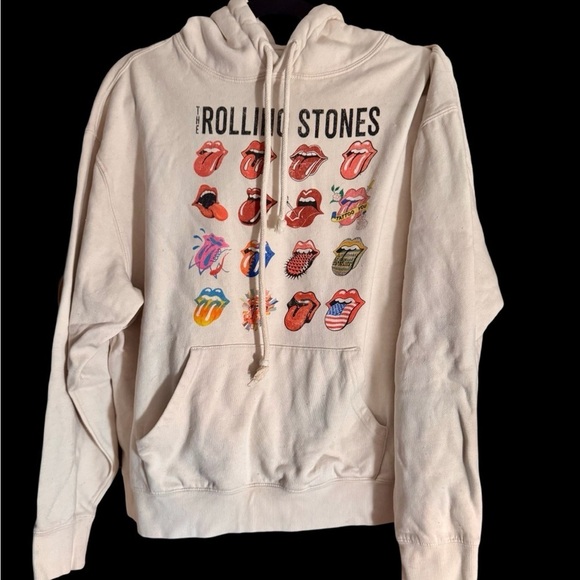 Men’s Rolling Stones Multi Tongue Hoodie Sz Lg - Picture 1 of 3
